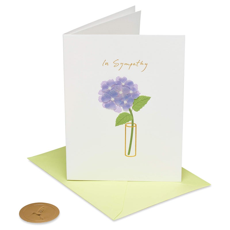 Papyrus Sympathy Card (Floral Vase) - Image 4